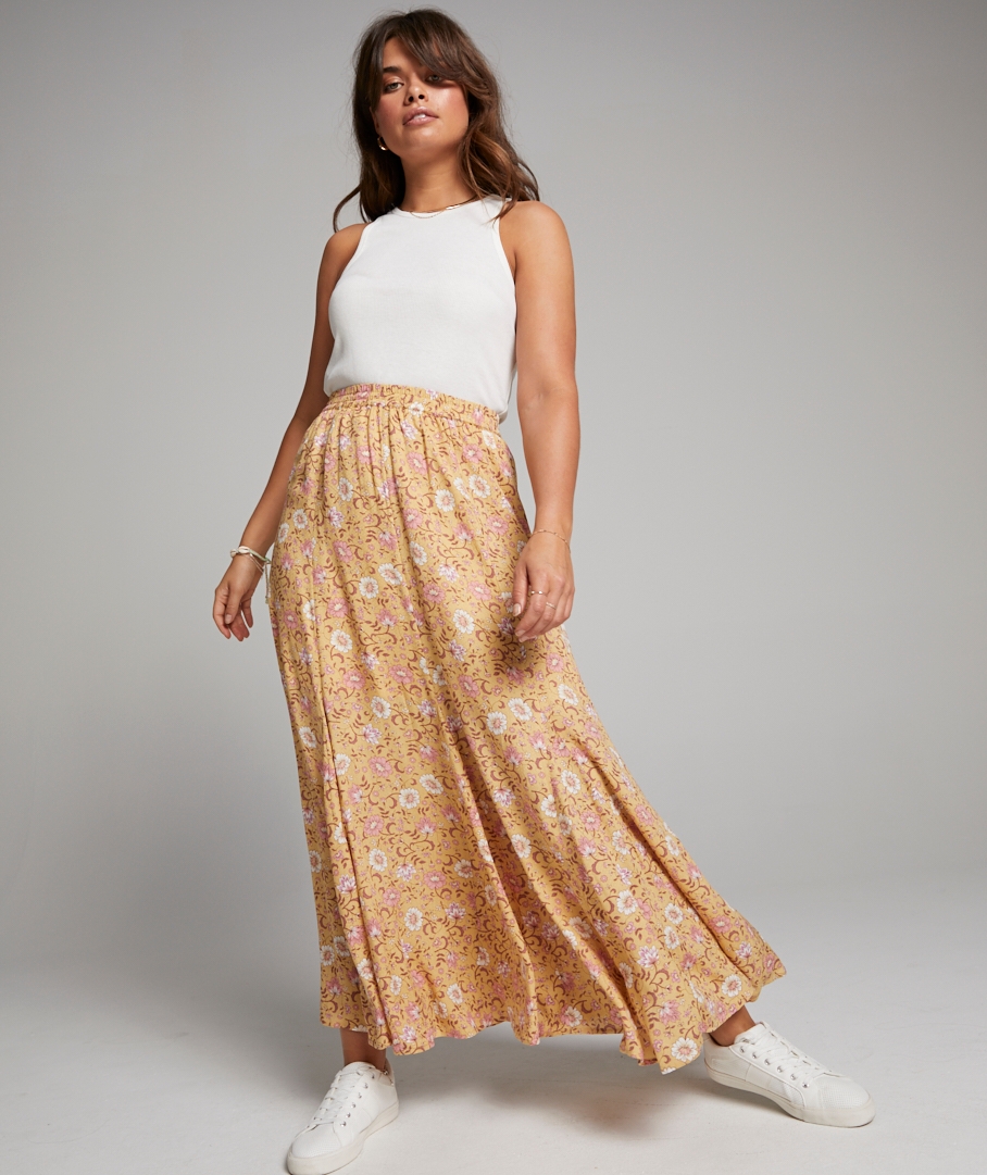 mustard maxi skirt nz