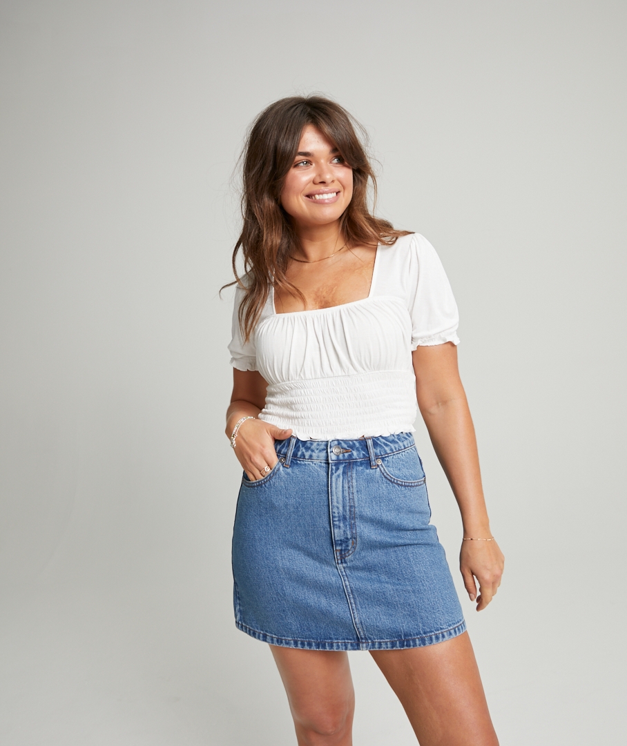 DENIM MINI SKIRT